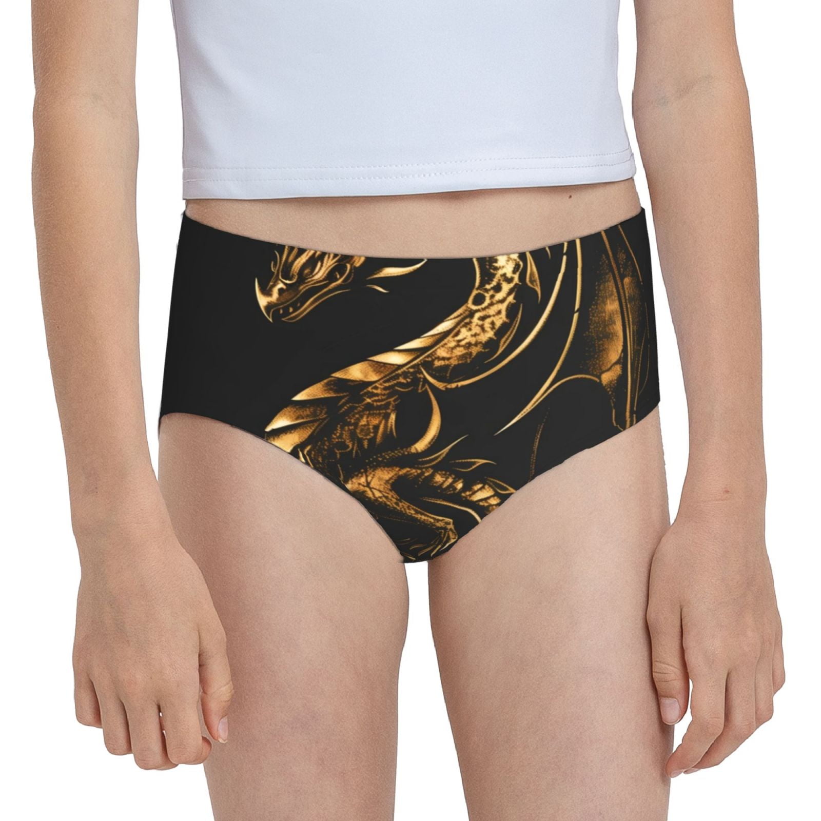 Cauagu Golden Dragon Tattoo Art Print Brief Underwear,Stretch Cotton ...