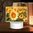 thumbnail image 1 of Cauagu Golden Sunflower In Field for Rectangle Acrylic Night Light - Acrylic Modern Bedside Light with LED Light Lamp Base - Decorative Night Lamp for Restaurant Bar Cafe Shop, 1 of 9