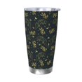 thumbnail image 1 of Cauagu Golden line fox Pattern 20oz Tumbler,Stainless Steel Vacuum Insulated Tumbler with Lid Insulated Coffee Mug Thermal Cup with Splash Proof Sliding Lid-Without Straw, 1 of 8