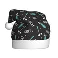 thumbnail image 1 of Cauagu Golf Bags And Balls for Adult Christmas Hat,1-Pack Xmas Holiday Hat Santa Hat for Women & Men Festive Headwear Accessories Fit for Christmas/New Year/Party, 1 of 6
