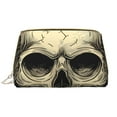 thumbnail image 1 of Cauagu Gothic Winged Skull Print Large Cosmetic Bag,Portable Cosmetics Pouch Travel Makeup Bag Large Capacity Travel Makeup Case Organizer Makeup Brush Organizer, 1 of 8