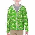 thumbnail image 1 of Cauagu Green Cucumber Print Sun Protection Jacket for Teen,Full-Zipper Long Sleeve Sun Shirts with Pockets UV Hoodie Shirts Outdoor Athletic Jacket-X-Large, 1 of 7