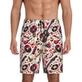 thumbnail image 1 of Cauagu Guitar Skull rock Print Pajama Bottoms for Men Sleep Pajama Shorts Elastic Waistband Sleep Pajama Short Men's PJ Shorts -, 1 of 6