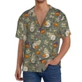 thumbnail image 1 of Cauagu Halloween Mummy Gnome Men's Short Sleeve Button Down Hawaiian Shirt for Men Bowling Shirts Casual Summer Beach Shirt,Small, 1 of 6
