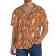 thumbnail image 1 of Cauagu Halloween Mummy Men's Short Sleeve Button Down Hawaiian Shirt for Men Bowling Shirts Casual Summer Beach Shirt,Large, 1 of 6