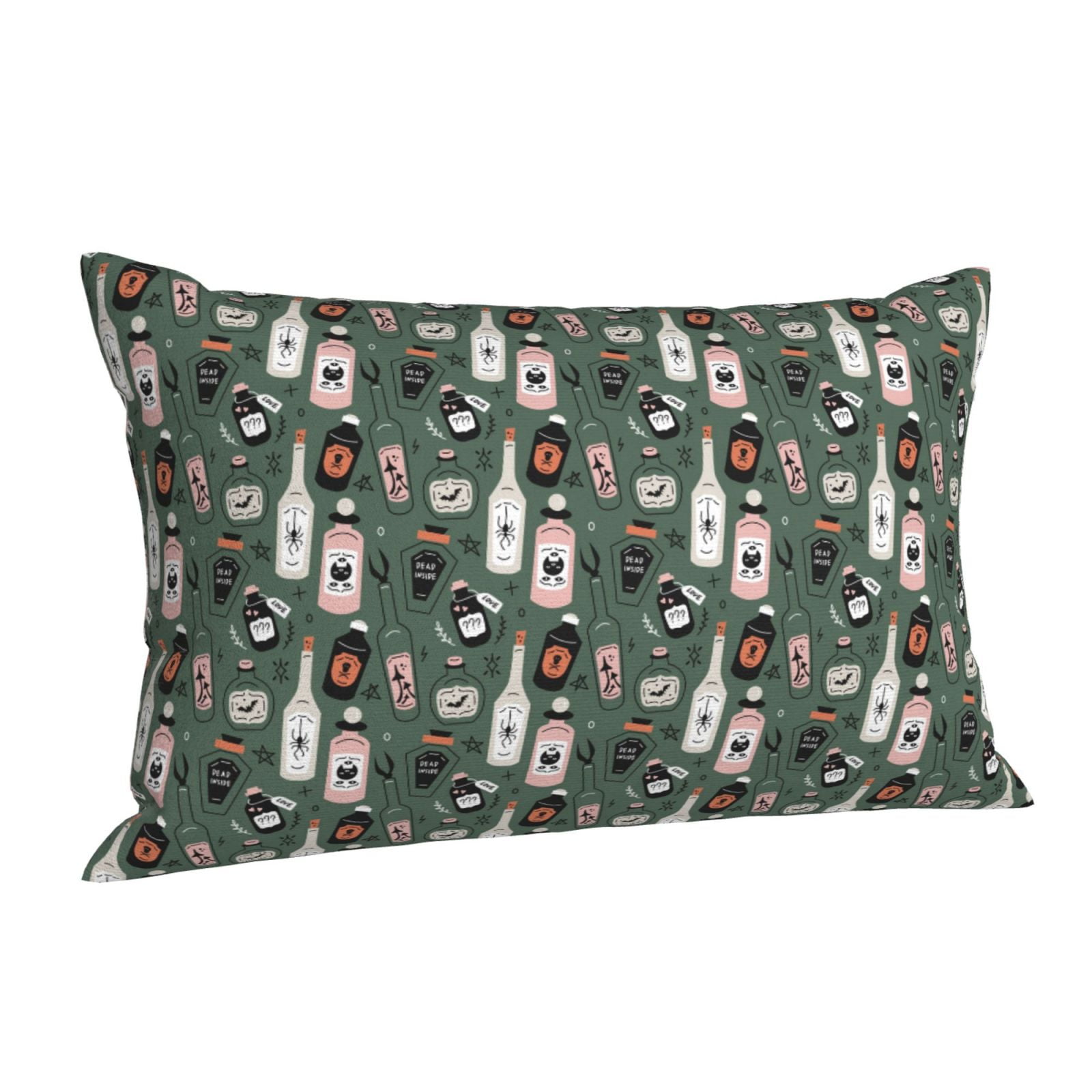 Cauagu Halloween Potions Print Pillow Covers with Envelope Closure,1PC