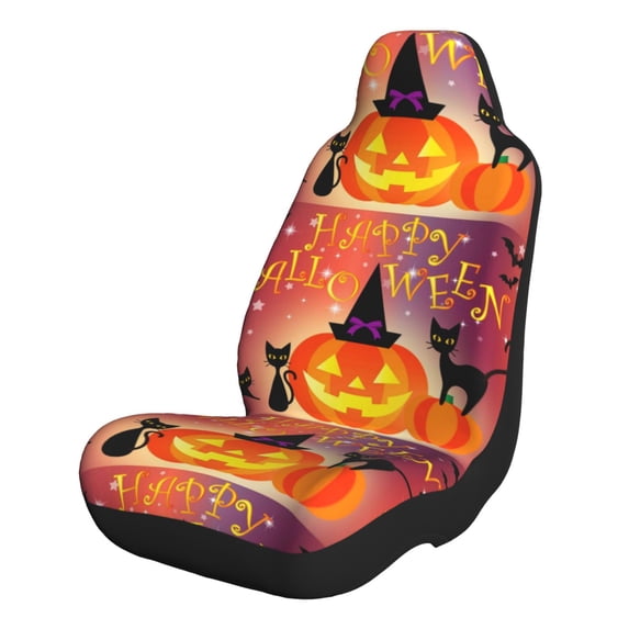 Cauagu Halloween Print Car Seat Covers,Universal Automotive Seat Covers Car Seat Protectors Easy to Install Car Cover Car Accessories Auto rucks Van & SUV-1
