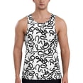 thumbnail image 1 of Cauagu Hand Drawn Snake Print Men's Sleeveless Muscle Shirts,Tank Tops Quick Dry Workout Tank Top Gym Muscle Tee Fitness Bodybuilding T Shirt for Men-4X-Large, 1 of 7