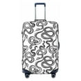 thumbnail image 1 of Cauagu Hand Drawn Snake Print Travel Luggage Cover,Travel Dust-proof Suitcase Cover Softside Suitcase Protector for 18-32inch,Not Included Suitcase, 1 of 8