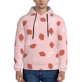 thumbnail image 1 of Cauagu Hand Drawn Strawberry for Men's Pullover Hooded Sweatshirt Athletic Casual Hoodie Aautumn Hoodie Sweatshirt for Men Pullover Casual Hooded Sweatshirt-XX-Large, 1 of 7