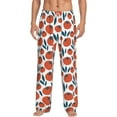 thumbnail image 1 of Cauagu Hand Drawn Tomatoes Mens Pajama Pants Sleep & Lounge Pants,PJ Bottoms with Pockets-Large, 1 of 7
