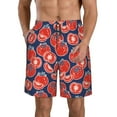 thumbnail image 1 of Cauagu Hand Drawn Tomatoes Print Men's Swim Trunks,Hawaiian Bathing Suit Swimsuits Beach Shorts with Pockets for Men Quick Dry Swimming Board Shorts-3X-Large, 1 of 6