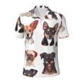 thumbnail image 1 of Cauagu Happy Dog Faces Collage Print Men's Polo Shirts, Short-Sleeve Polo Shirts for Men Performance Golf Shirt Athletic Casual Collared T-Shirt-Medium, 1 of 8