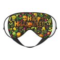 Cauagu Happy Halloween Floral Print Sleep Eye Mask, Blindfold Eye Sleep