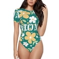 thumbnail image 1 of Cauagu Happy Mother's Day1 Women's Crew Neck Round Short Sleeve T Shirts Tops Bodysuit Daily Jumpsuit-X-Large, 1 of 7