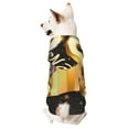 Cauagu Happy New Year 2025 C Pattern Winter Pet Hoodie Sweatshirts Dog