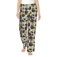 thumbnail image 1 of Cauagu Happy Skeleton Pajama Pants for Women Loose Fit Wide Leg Trouser Pants Casual Elastic Waist Drawstring Lounge Pants, 1 of 6