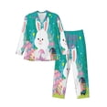 thumbnail image 1 of Cauagu Happy easter Print Men's Long-Sleeve Pajama Set,Soft Button-Front 2Pjs for Men Long Sleeve Men’s Sleepwear-X-Large, 1 of 7