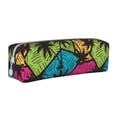 thumbnail image 1 of Cauagu Hawaii Palms Print Leather Pencil Pen Case - Stationery Bag Portable Stationery Bag Big Capacity Pencil Pouch Cosmetic Organizer Bag for Men & Women, 1 of 7