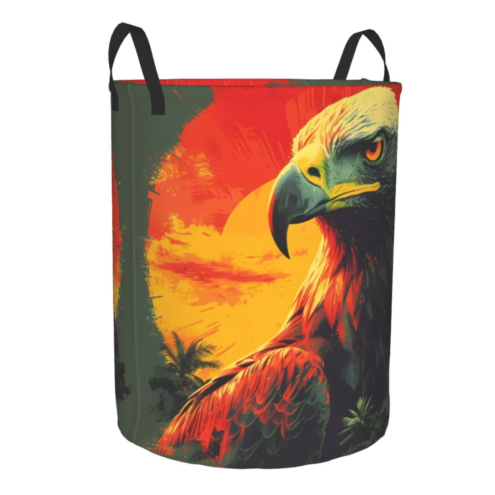 Cauagu Hawaiian Style Bald Eagle for Laundry Basket,Collapsible