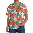 thumbnail image 1 of Cauagu Hawaiian Style Men's Short Sleeve Button Down Hawaiian Shirt for Men Bowling Shirts Casual Summer Beach Shirt,X-Large, 1 of 6