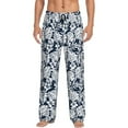 thumbnail image 1 of Cauagu Hawaiian Style Mens Pajama Pants Sleep & Lounge Pants,PJ Bottoms with Pockets-Large, 1 of 7
