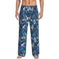 thumbnail image 1 of Cauagu Hawaiian Style Mens Pajama Pants Sleep & Lounge Pants,PJ Bottoms with Pockets-Medium, 1 of 7