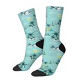 thumbnail image 1 of Cauagu Hawaiian Style Print Crew Socks for Women and Men,Adult Athletic Running Socks 1-Pair Sports Socks Work Gear Socks with Moisture Wicking, 1 of 6