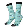 thumbnail image 1 of Cauagu Hawaiian Style Print Crew Socks for Women and Men,Adult Athletic Running Socks 1-Pair Sports Socks Work Gear Socks with Moisture Wicking, 1 of 6