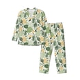 thumbnail image 1 of Cauagu Hawaiian Style Print Men's Long-Sleeve Pajama Set,Soft Button-Front 2Pjs for Men Long Sleeve Men’s Sleepwear-Small, 1 of 7