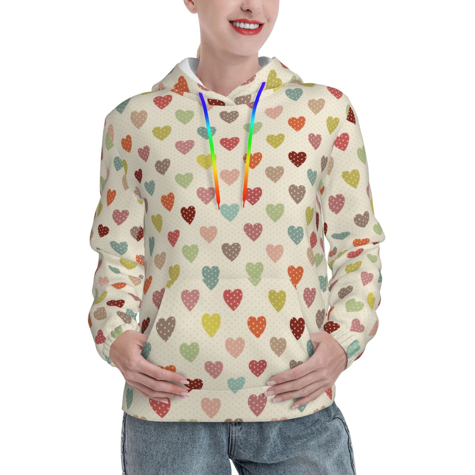 Blue Polka Dot Women's Hoodie