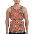 Cauagu Hedgehog Mushroom Print Men's Sleeveless Muscle Shirts,Tank Tops