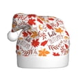 thumbnail image 1 of Cauagu Hello Autumn Maple Leaf for Adult Christmas Hat,1-Pack Xmas Holiday Hat Santa Hat for Women & Men Festive Headwear Accessories Fit for Christmas/New Year/Party, 1 of 6