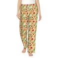 thumbnail image 1 of Cauagu Herb Of Burger Pajama Pants for Women Loose Fit Wide Leg Trouser Pants Casual Elastic Waist Drawstring Lounge Pants, 1 of 6