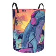 Cauagu HipHop DJ Dolphin for Laundry Basket,Collapsible Organizer