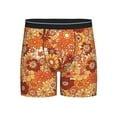 thumbnail image 1 of Cauagu Hippie Flower Print Men's Boxer Briefs, Funny & Cute Underwear Elastic Waistband Briefs Ideal Gift for Men,1-Pack, 1 of 7