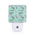 thumbnail image 1 of Cauagu Hippo With Flamingos And Crocodiles Print LED Nightlight,0.5W Night Lights Plug into Wall 1 Pack with Dusk-to-Dawn Light Sensor Soft Glow Lamp for Bathroom Adult Hallway-UK, 1 of 7