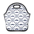 Cauagu Hipster Mustache Print Insulated Lunch Box,Lunch Tote Lunch Bag