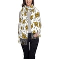 thumbnail image 1 of Cauagu Hohey Bee Golden2 Print Women Wrap Shawl tassels Scarves Retro Scarf 77.6"X28.3", 1 of 8