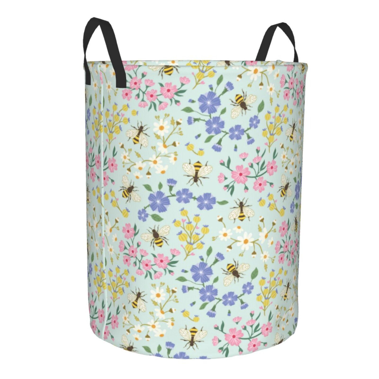 Cauagu Honey Bees And Flowers for Laundry Basket,Collapsible Organizer