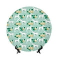 thumbnail image 1 of Cauagu Horse And Flower Print Bone China Decorative Plate, Wall Mount Plate Holiday Decor Decorative Ceramic Plates with Stand Elegant Household Plates Decorative-8in, 1 of 6