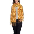 thumbnail image 1 of Cauagu Hot Dogs Print Women Wrap Shawl tassels Scarves Retro Scarf 77.6"X28.3", 1 of 8