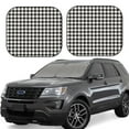 thumbnail image 1 of Cauagu Houndstooth Black And White Cauagu {designName} Print Foldable Car Windshield Sun Shade | Front Windshield Shade for Sun | Fits Small Sedans, Mini SUVs, Hatchbacks-Large, 1 of 6