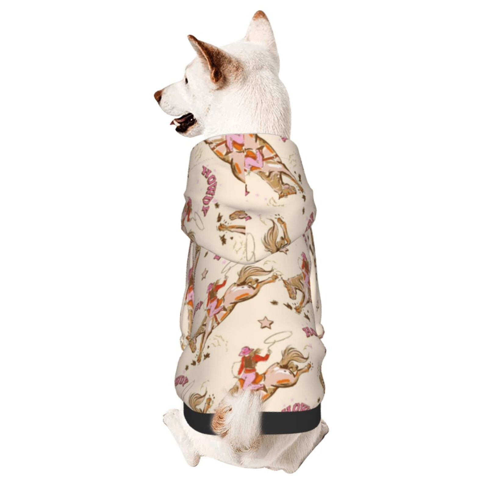 Indigenous Paisley White Pet Dog Hoodie