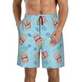 thumbnail image 1 of Cauagu I Am A Fan Popcorn Print Men's Swim Trunks,Hawaiian Bathing Suit Swimsuits Beach Shorts with Pockets for Men Quick Dry Swimming Board Shorts-XX-Large, 1 of 6