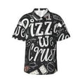 Cauagu In Pizza We Crust Art Print Hawaiian Shirt for Men,Casual Short
