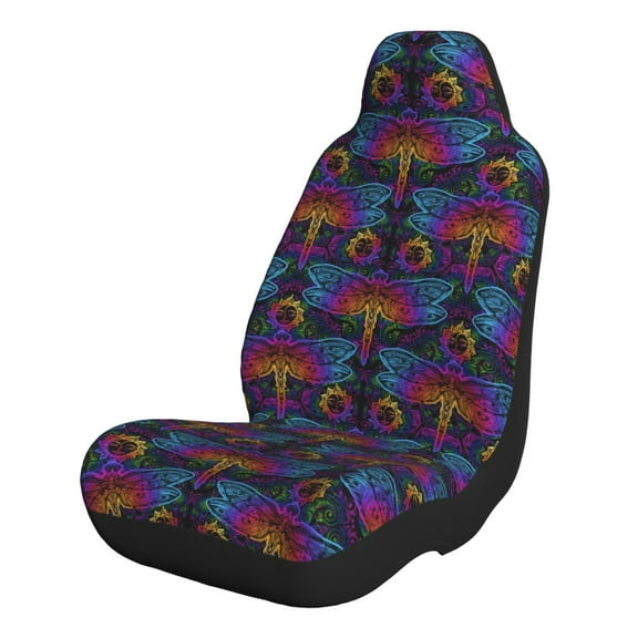 Cauagu Indian Mandalas Dragonfly Print Car Seat Covers,Universal Automotive Seat Covers Car Seat Protectors Easy to Install Car Cover Car Accessories Auto rucks Van & SUV-1