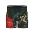 thumbnail image 1 of Cauagu Ink Style Bald Eagle Print Men's Boxer Briefs, Funny & Cute Underwear Elastic Waistband Briefs Ideal Gift for Men,1-Pack, 1 of 7