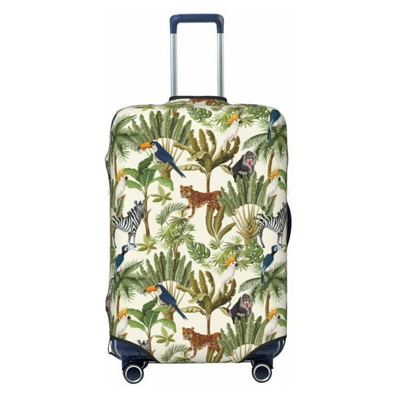 Cauagu Jungle Animals Print Travel Luggage Cover,Travel Dust-proof Suitcase Cover Softside Suitcase Protector for 18-32inch,Not Included Suitcase