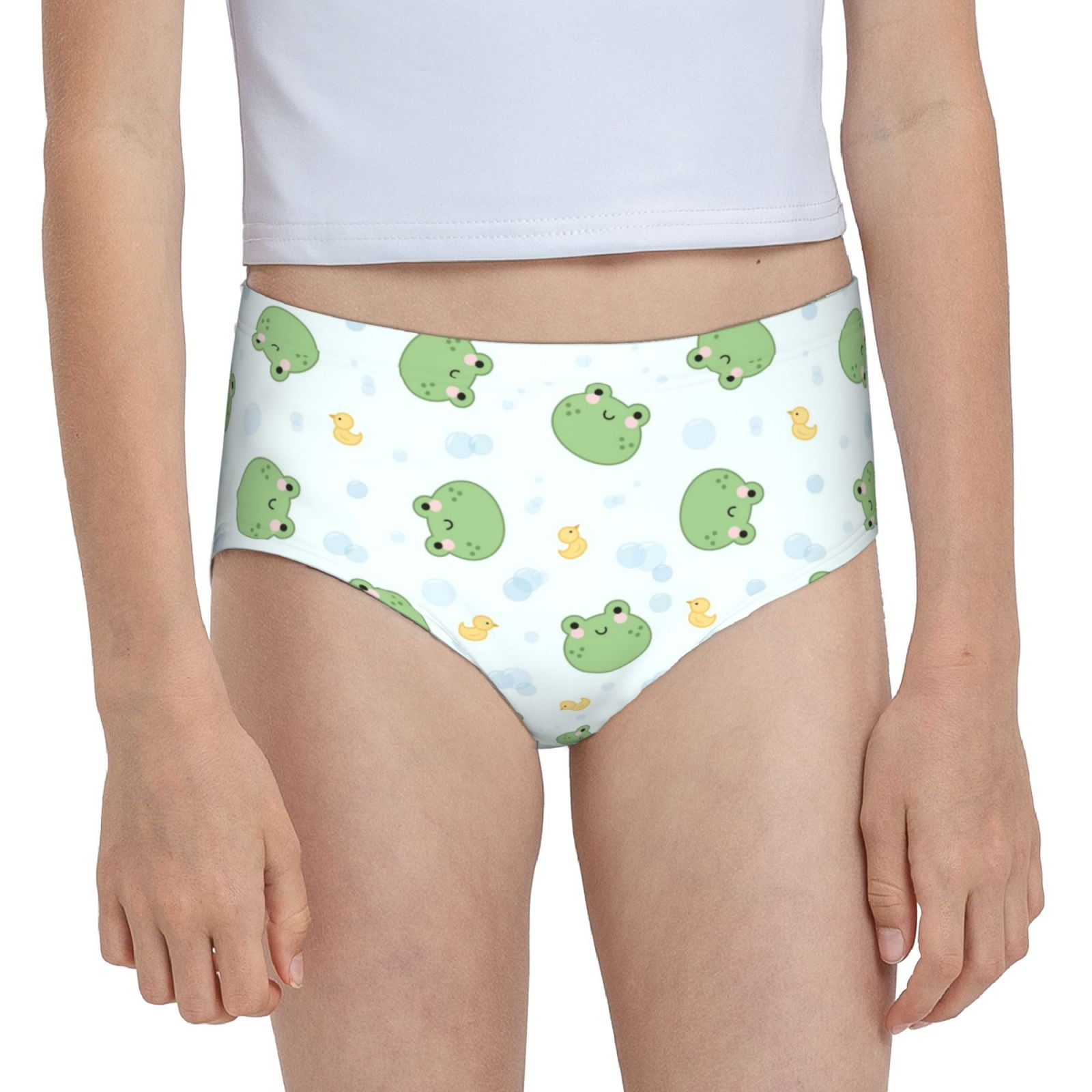 Cauagu Kawaii Frogs Print Brief Underwear,Stretch Cotton Panties for ...